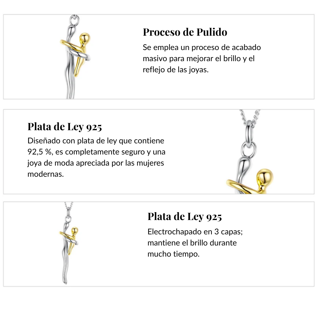 Colgante Abrazo Eterno - Plata 925